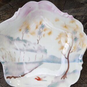 Antique German Beautiful Decorative Luster  Bowl  From Germany By Prov SXE